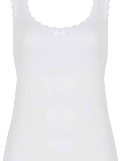Naturana white Cotton Lace Vest
