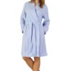 Dressing Gown Blue Waffle Print Slenderella