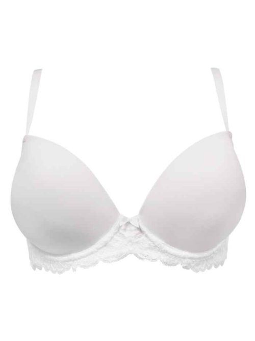 Pour Moi Forever Fiore Padded Plunge White Bra