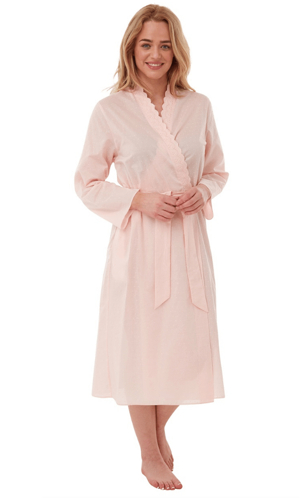 100% Cotton Dressing Gown Marlon Pink
