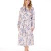 Blue Floral Slenderella Wrap Dressing Gown