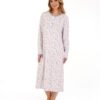 Cotton Long Sleeve Nightdress Floral Slenderella