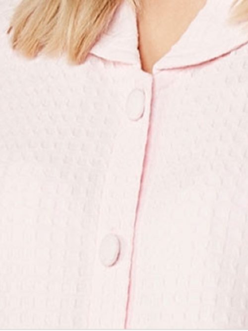 Pink Bed Jacket Waffle Print Marlon