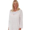 Long Sleeve Fleece warm Nightdress Marlon Floral Print MA29937