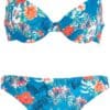 Blue Flower Print Bikini Top Naturana