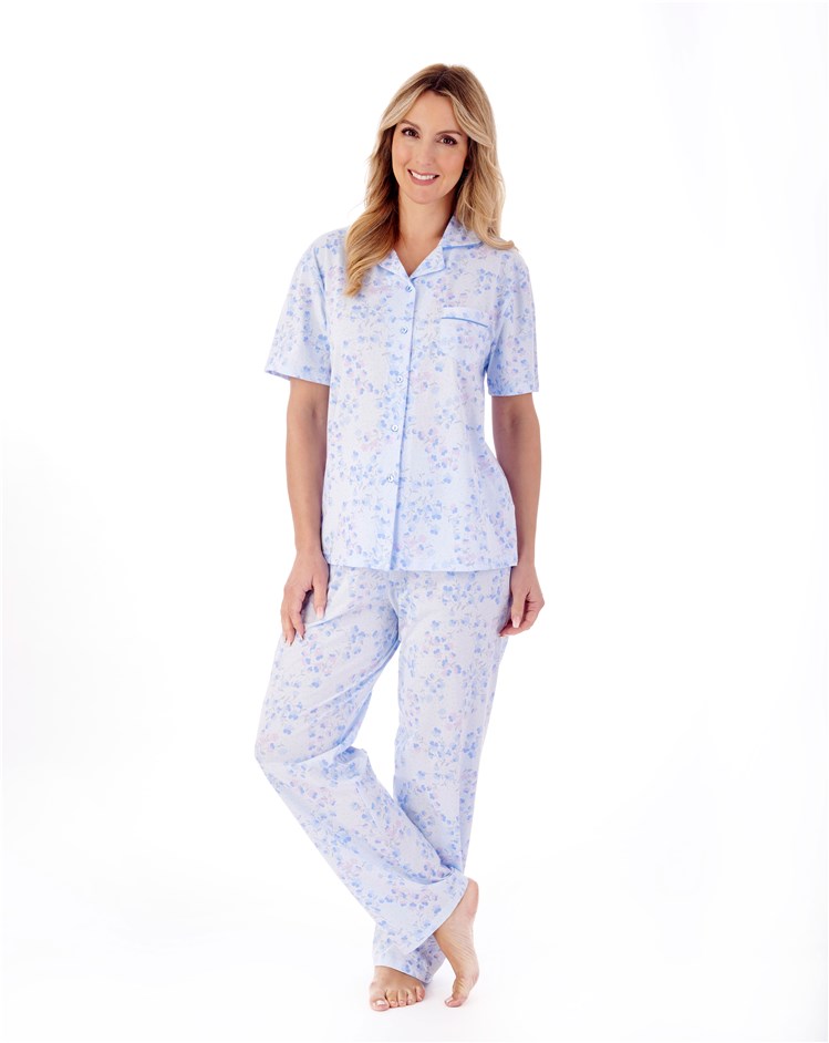 Pyjamas Cotton Blue Slenderella PJ01104