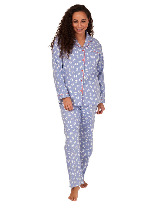 Brushed Warm Cotton Penguin Print Pyjamas IN33558