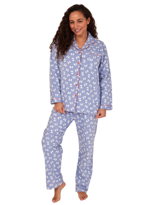 Brushed Warm Cotton Penguin Print Pyjamas IN33558