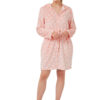 Penguin Print Zip Dressing Gown Pink Indigo Sky IN34653