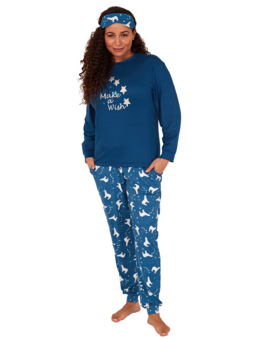 Pyjama Set Polar Bear Print Blue Indigo Sky IN33584