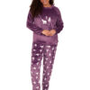 Fleece Pyjamas Polar Bear Print Indigo Sky IN33583 Orchid