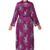 Satin Long Wrap Dressing Gown Monica Fuschia MA33972