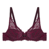 Padded Lace Plunge Bestform Bra Pampelune 27553 Cassis Red
