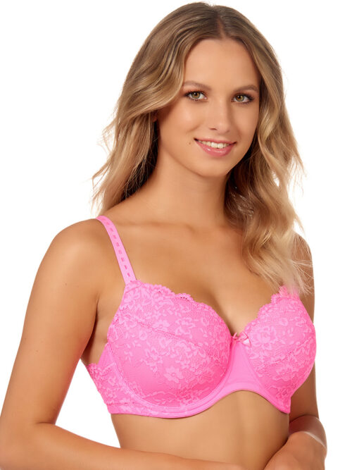 Full Cup Moulded Bra Underwire After Eden Hot Pink
